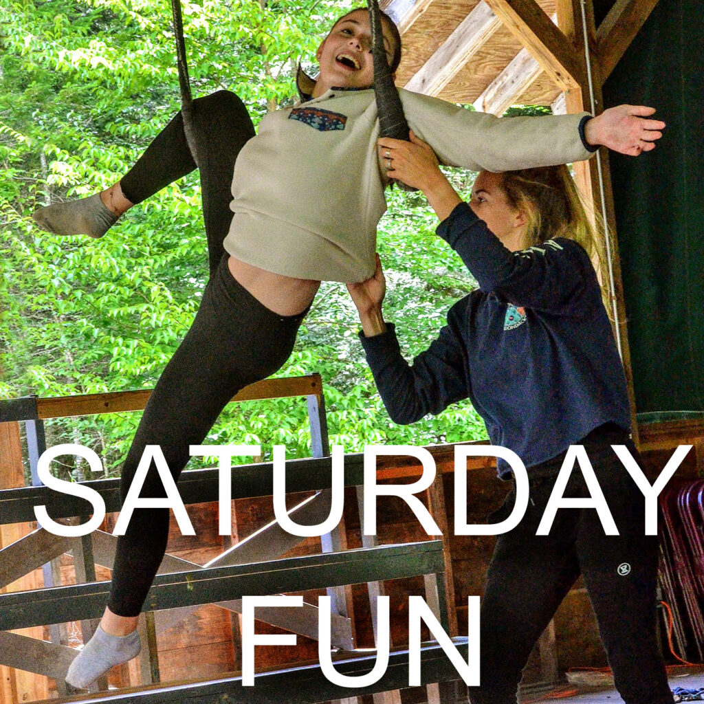 Outdoor games and laughter on Saturday fun day.