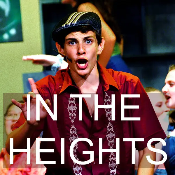 Teen performer in In the Heights show at arts summer camp.