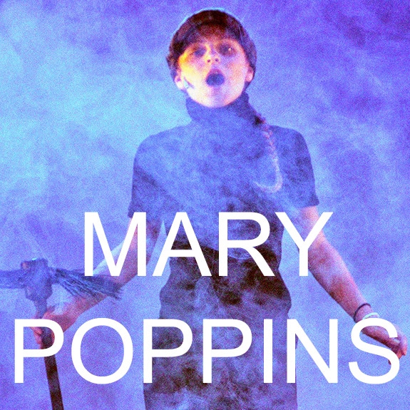 Mary Poppins musical cast performing on stage.