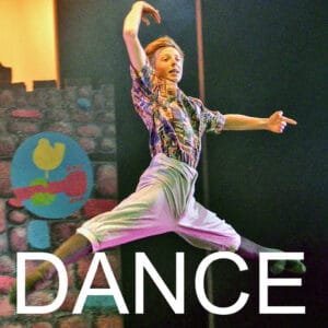 Dancer performing a modern routine on stage.