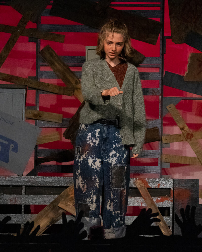 Long Lake Camp theater kids performing zombie scene.