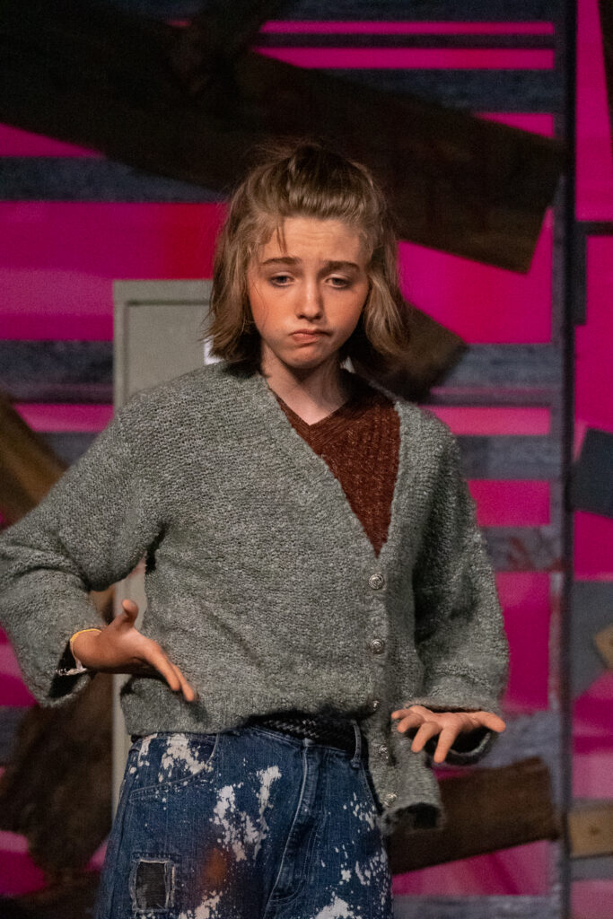 Long Lake Camp zombie stage production with young actors.