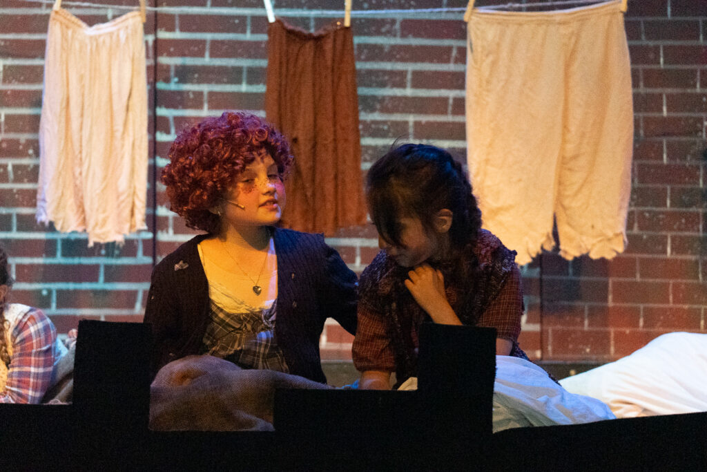 Annie show scene captured at Long Lake Camp for the Arts