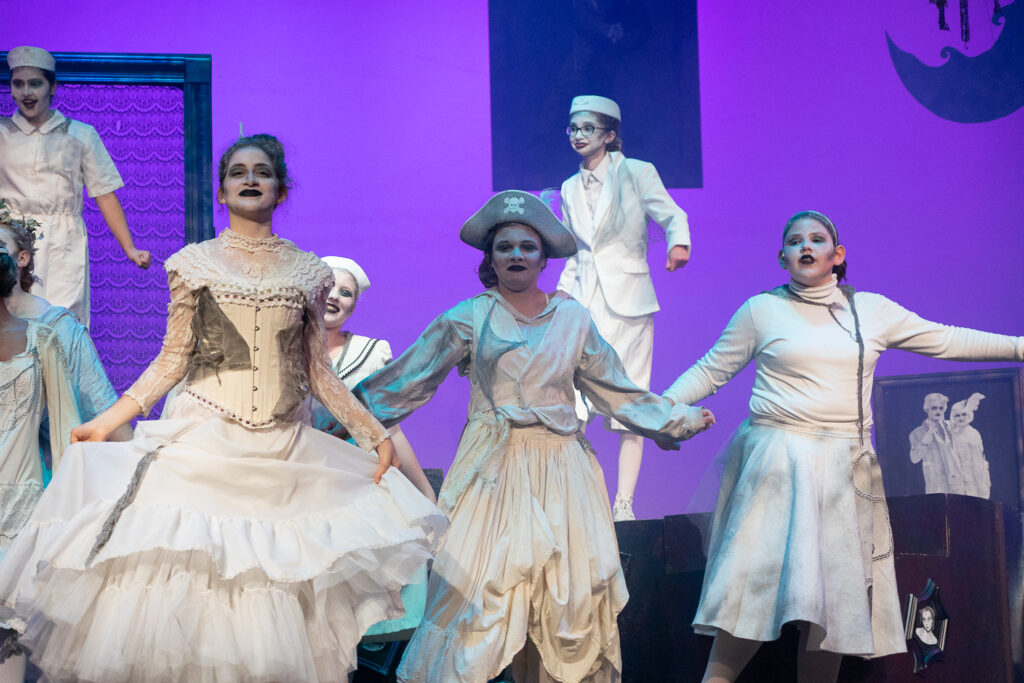 Addams Family live show by Long Lake Camp for the Arts drama team