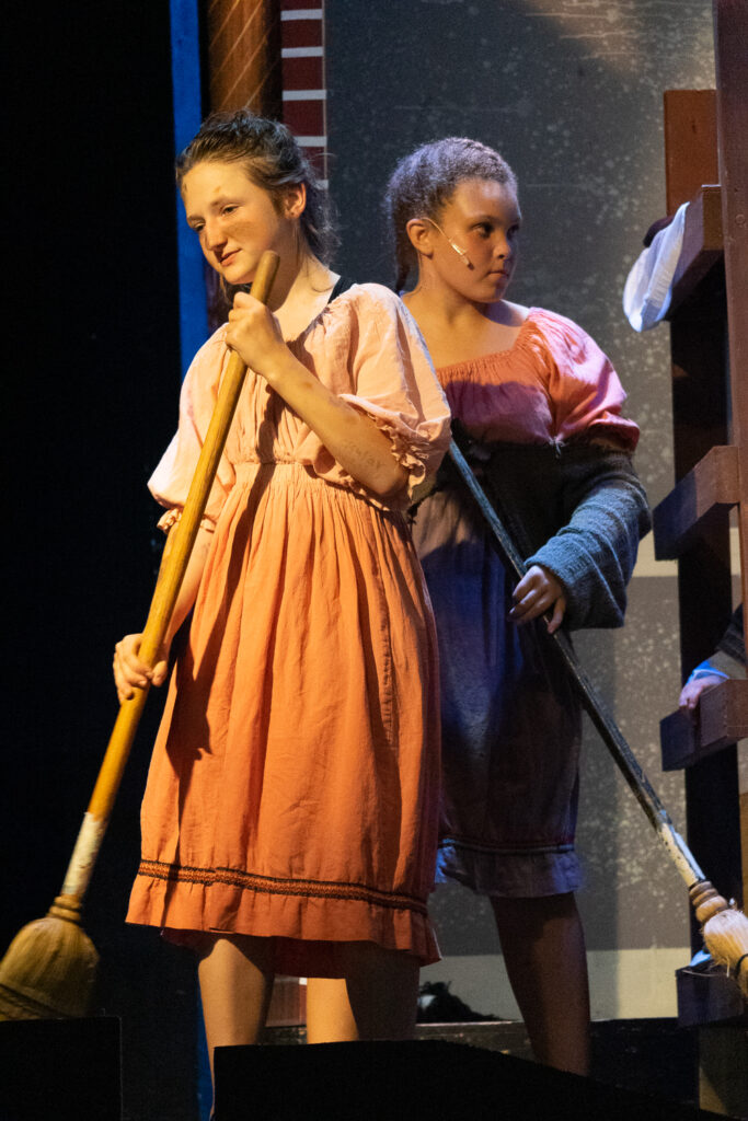 Annie rehearsal-style scene at Long Lake Camp for the Arts