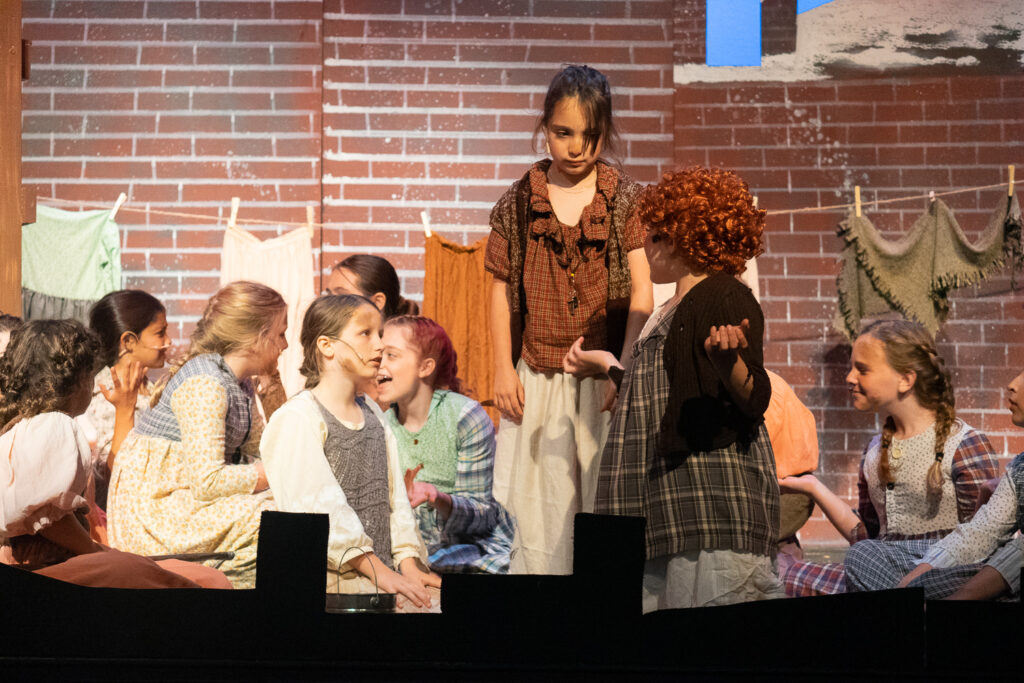 Long Lake Camp for the Arts rehearsal of Annie scene
