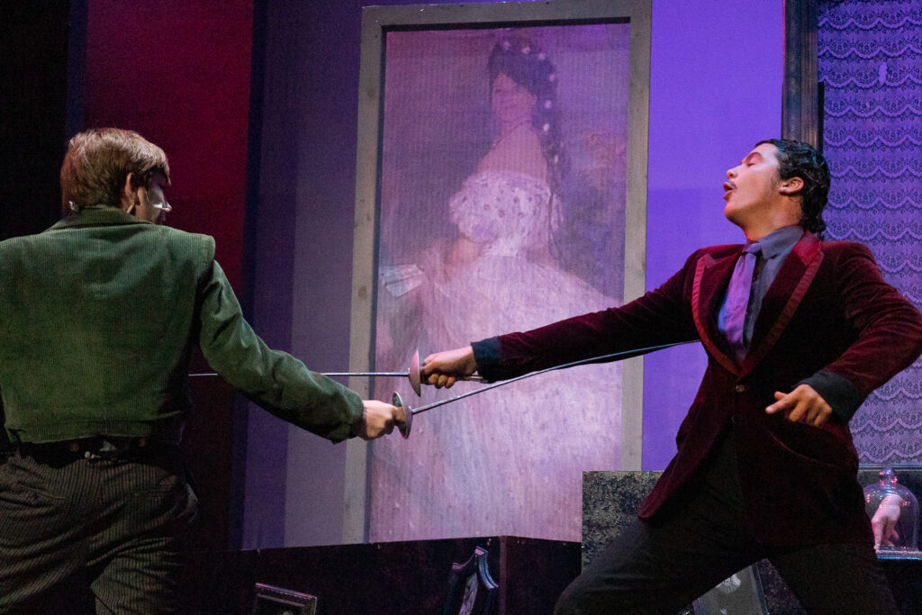 Addams Family comedy moment at Long Lake Camp for the Arts showcase