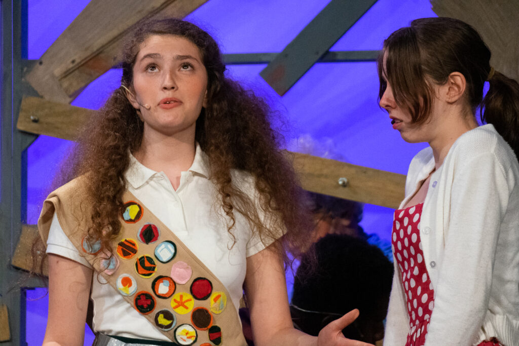 Long Lake Camp zombie stage production with young actors.