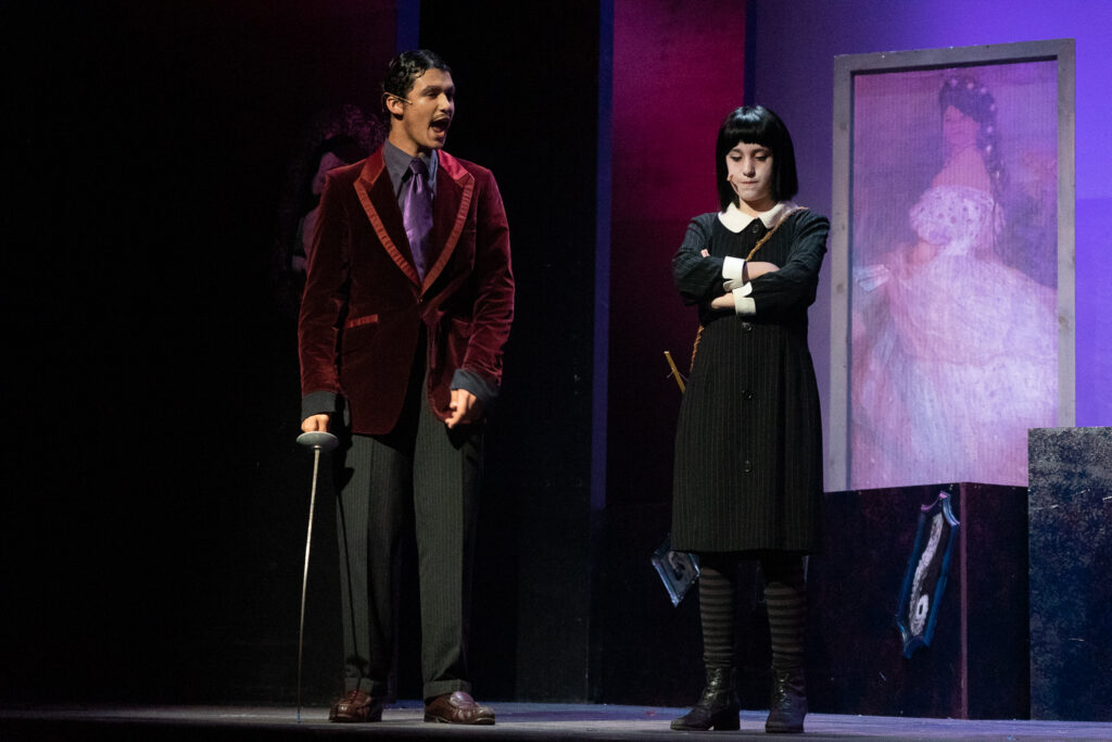 Long Lake Camp for the Arts drama students acting in Addams Family