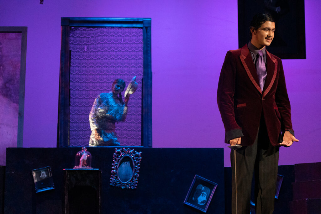 Long Lake Camp for the Arts Addams Family musical cast onstage