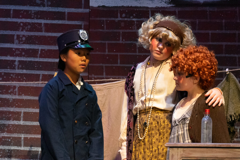 Long Lake Camp for the Arts young actors during Annie