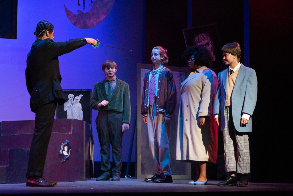 Long Lake Camp for the Arts beginner actors in Addams Family scene