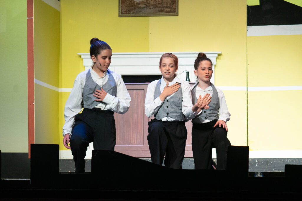Long Lake Camp for the Arts theatrical Annie scene