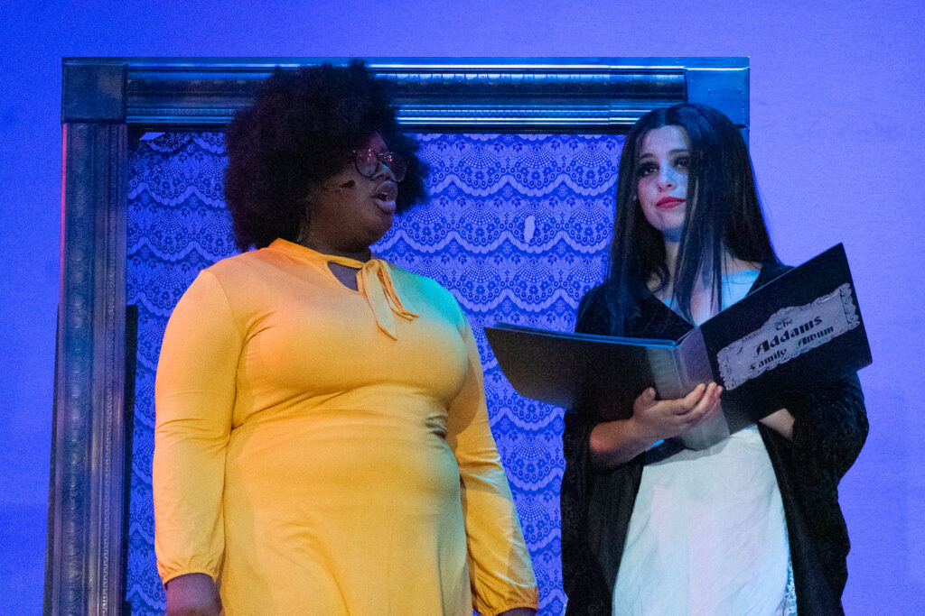 Addams Family rehearsal moment at Long Lake Camp for the Arts