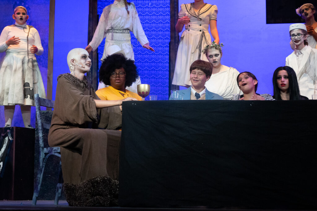 Long Lake Camp for the Arts drama students performing Addams Family
