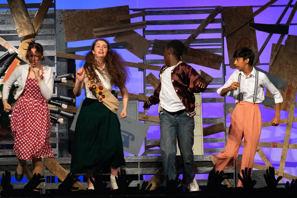 Long Lake Camp theater kids performing zombie scene.