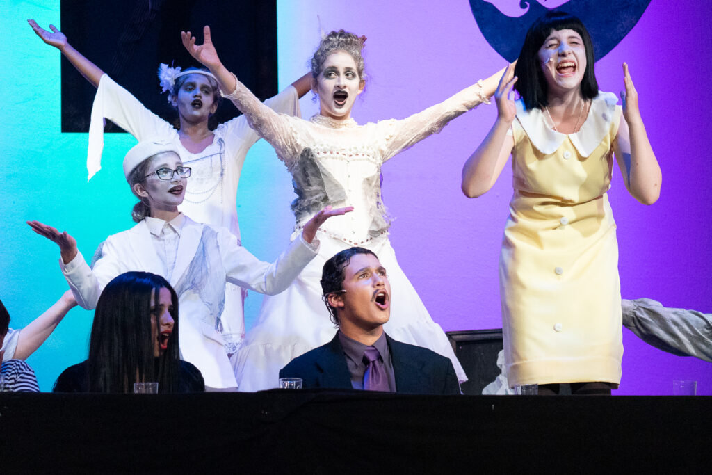 Addams Family drama kids performing at Long Lake Camp for the Arts