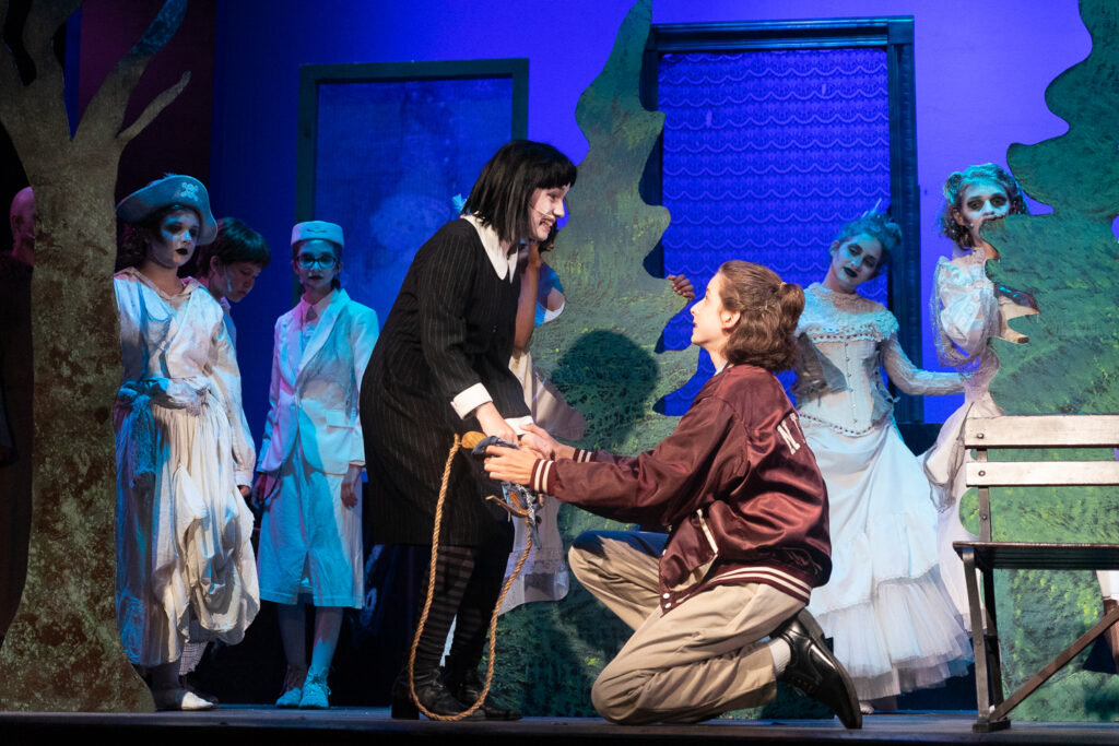 Long Lake Camp for the Arts theater kids acting in Addams Family