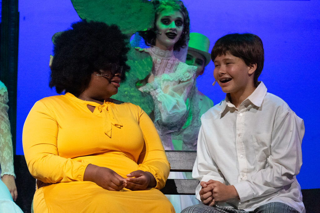 Addams Family cast onstage at Long Lake Camp for the Arts