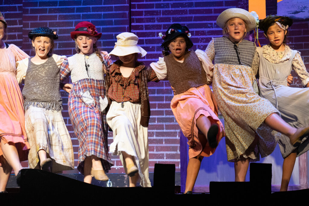 Long Lake Camp for the Arts youth ensemble in Annie show