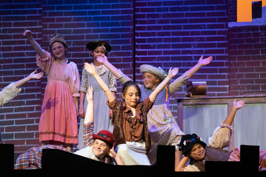 Long Lake Camp for the Arts youth ensemble in Annie show