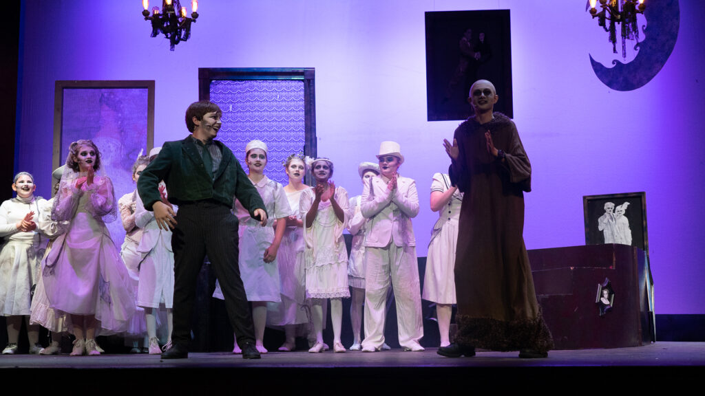 Long Lake Camp for the Arts youth performing the Addams Family show