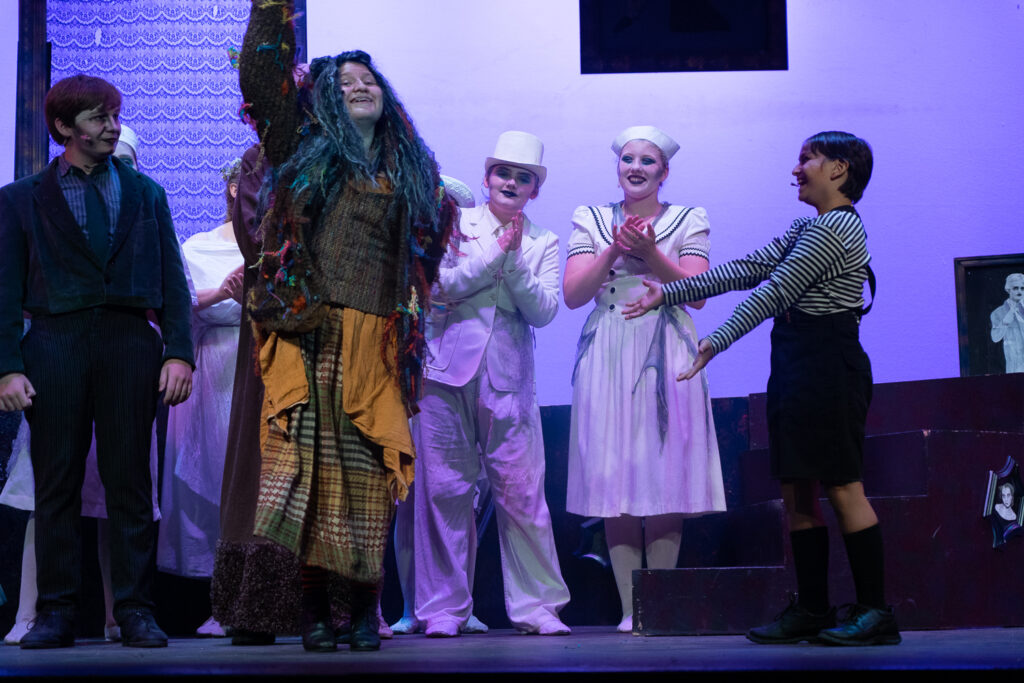Addams Family theater scene by Long Lake Camp for the Arts campers