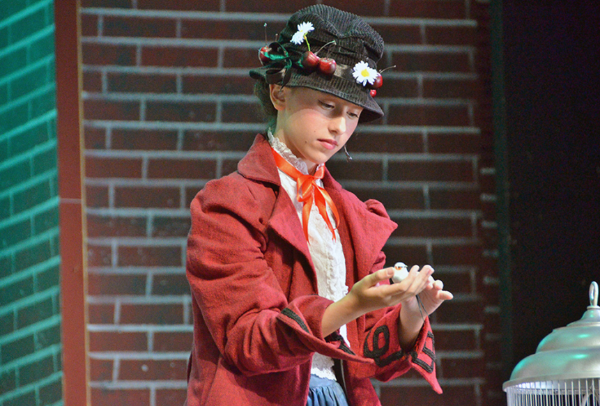 camper-in-character-matilda-no-audition-needed – Long Lake Camp For The Arts A young camper in character for performance, Matilda, representing Long Lake’s inclusive, no-audition culture and welcoming theater culture