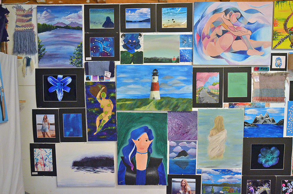wall-paintings – Long Lake Camp For The Arts Multiple paintings on a wall