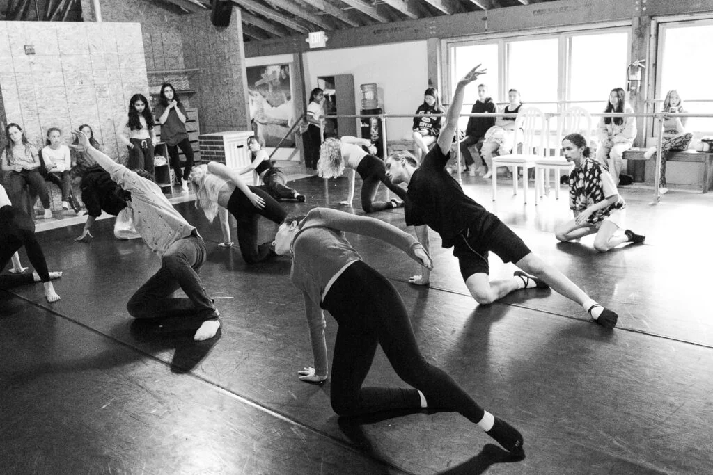 00039_Hayden_DanceRehearsal_0280-1024x683 – Long Lake Camp For The Arts Teens rehearsing together at a dance camp studio session