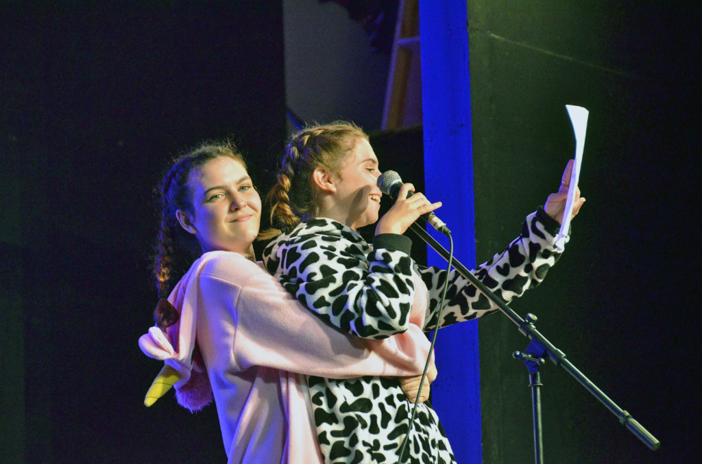 Picture46 – Long Lake Camp For The Arts Two girls performing on stage