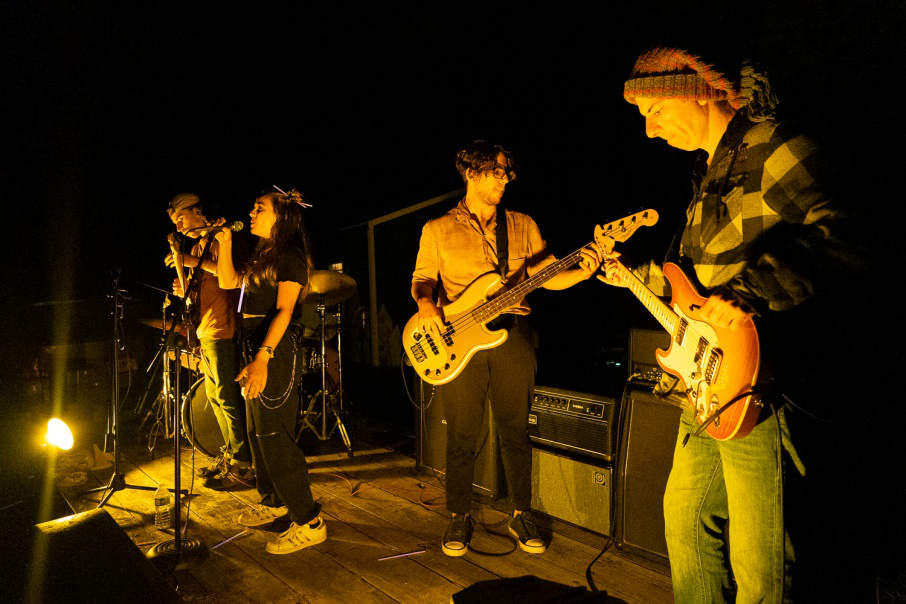 Picture99 – Long Lake Camp For The Arts Campers performing live on stage with musical instruments